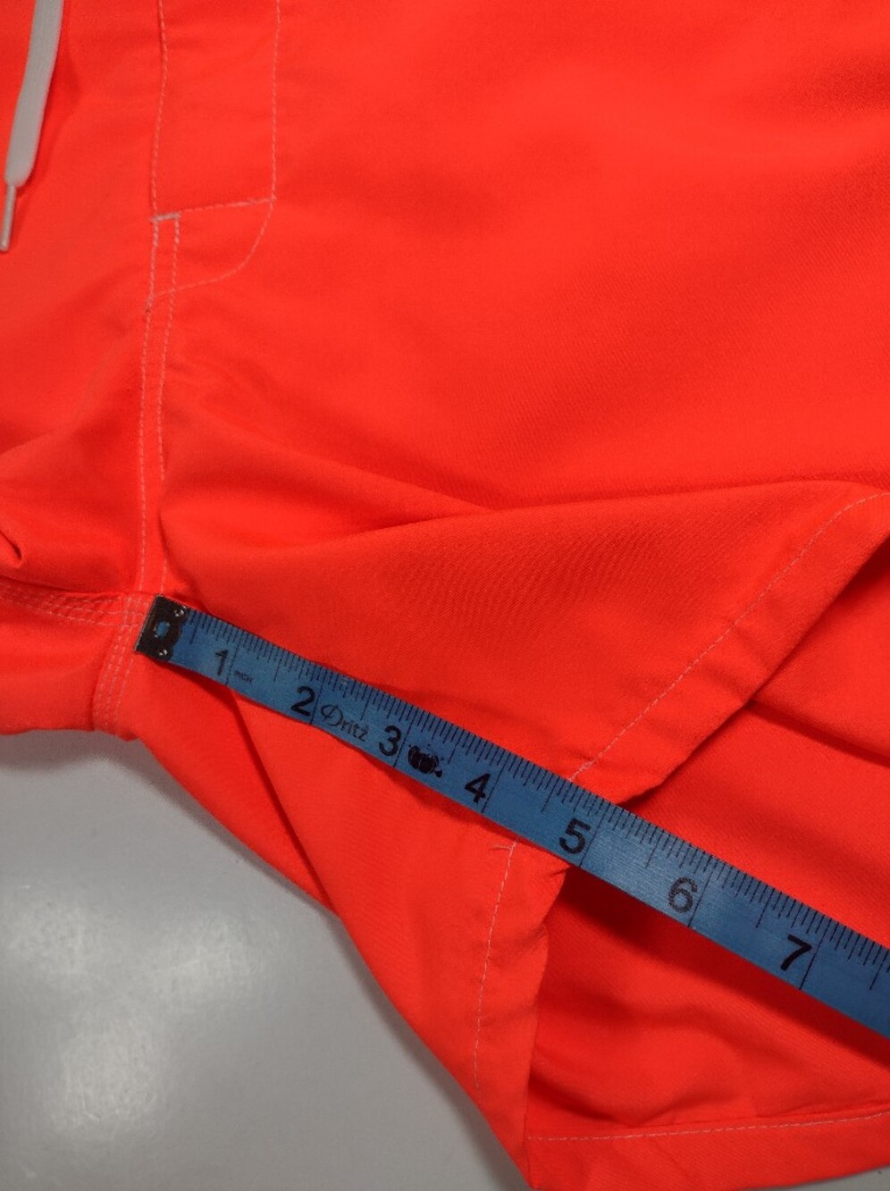 Sundek Neon Coral Athletic Swim Shorts with White Drawstring (32) - Picture 8 of 12
